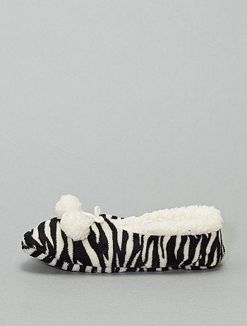 Pantufas em imitação de pelo - Kiabi