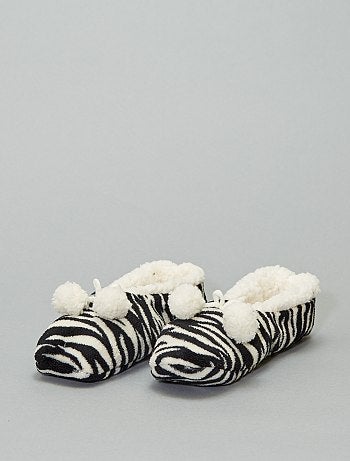 Pantufas em imitação de pelo - Kiabi