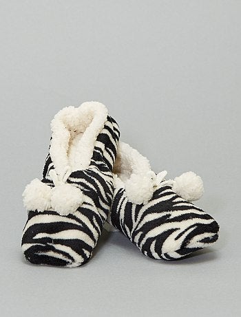 Pantufas em imitação de pelo - Kiabi