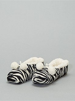 Pantufas em imitação de pelo - Kiabi