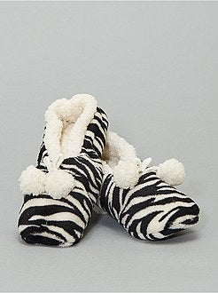 Pantufas em imitação de pelo - Kiabi