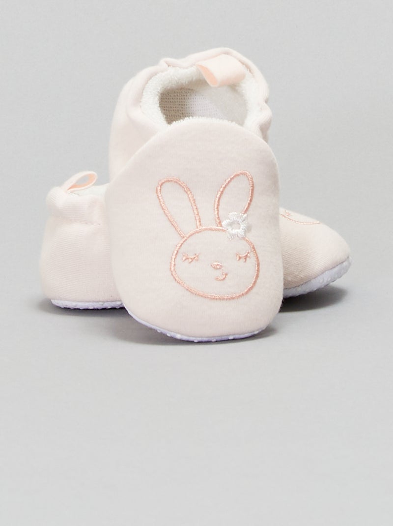 Pantufas em jersey 'coelho' ROSA - Kiabi