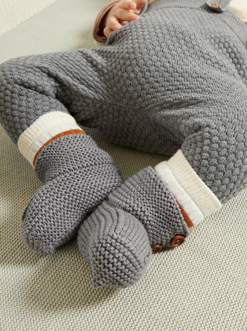 Pantufas em malha CINZA - Kiabi