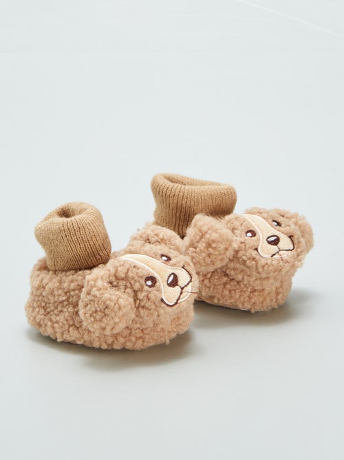 Pantufas em sherpa 'animais' - Kiabi