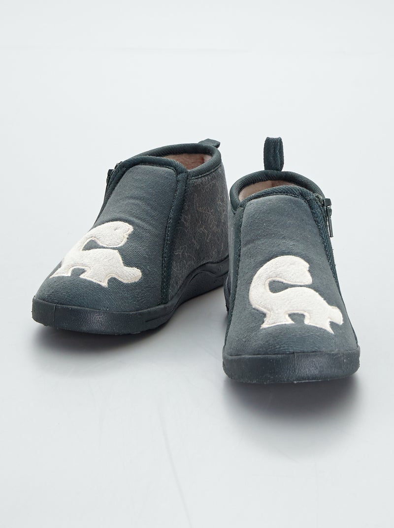 Pantufas fechadas 'dinossauros' VERDE - Kiabi
