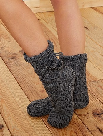 Pantufas forradas a sherpa - Kiabi