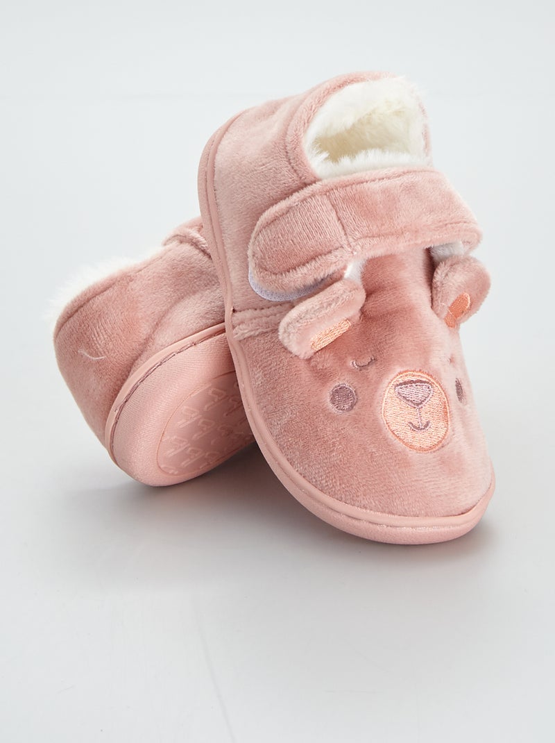 Pantufas forradas 'animal' Rosa - Kiabi