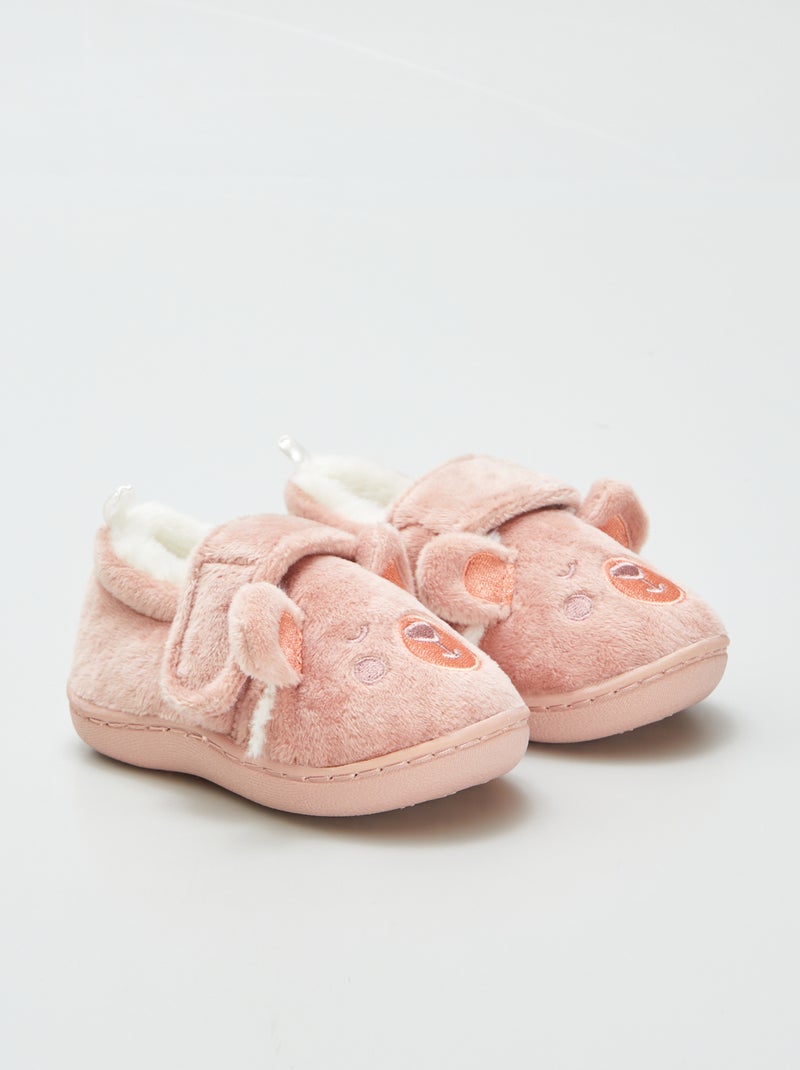 Pantufas forradas coelho ROSA - Kiabi