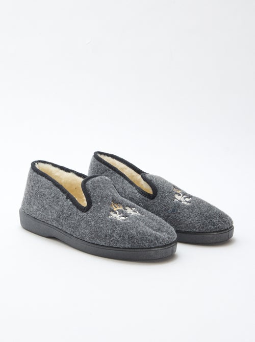 Pantufas forradas com bordas contrastantes - Kiabi