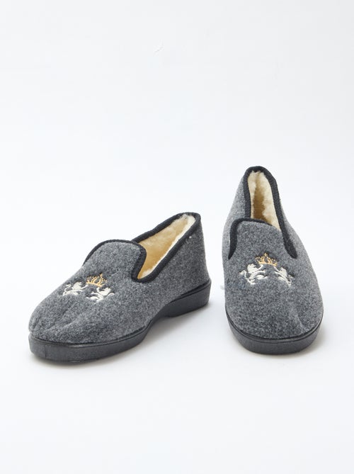 Pantufas forradas com bordas contrastantes - Kiabi