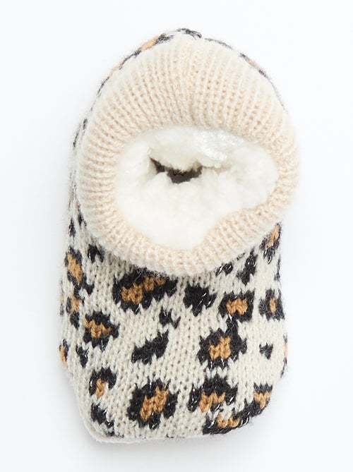 Pantufas forradas com padrão - Kiabi