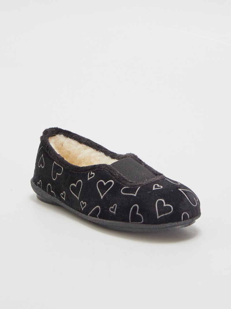 Pantufas forradas Preto - Kiabi