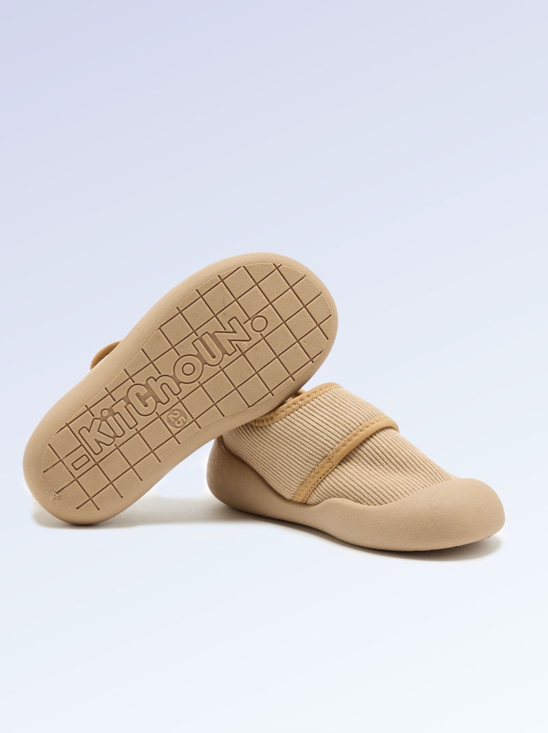 Pantufas 'Kitchoun' macias forradas barefoot Bege - Kiabi