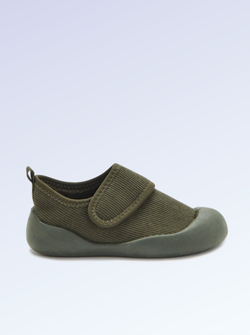 Pantufas 'Kitchoun' macias forradas barefoot Caqui - Kiabi