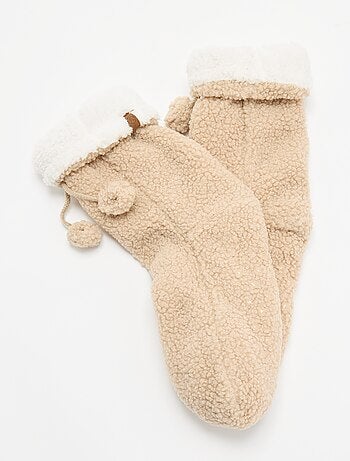 Pantufas-meias forradas
