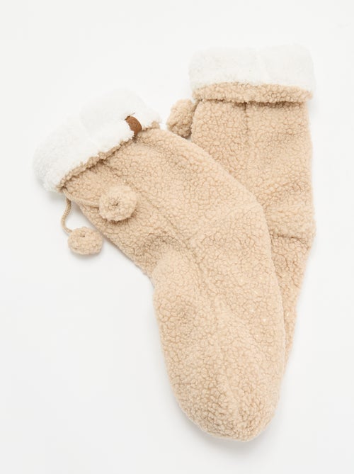 Pantufas-meias forradas - Kiabi