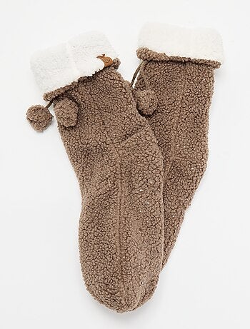 Pantufas-meias forradas