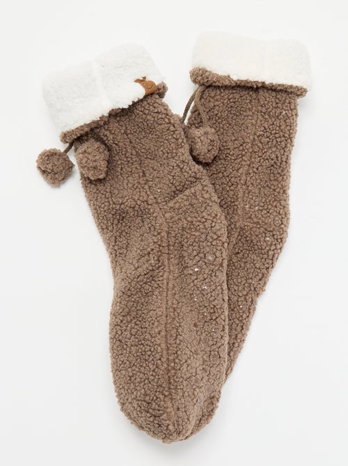Pantufas-meias forradas - Kiabi