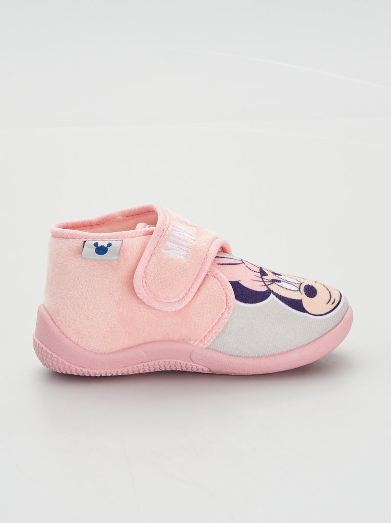 Pantufas 'Minnie' de veludo ROSA - Kiabi