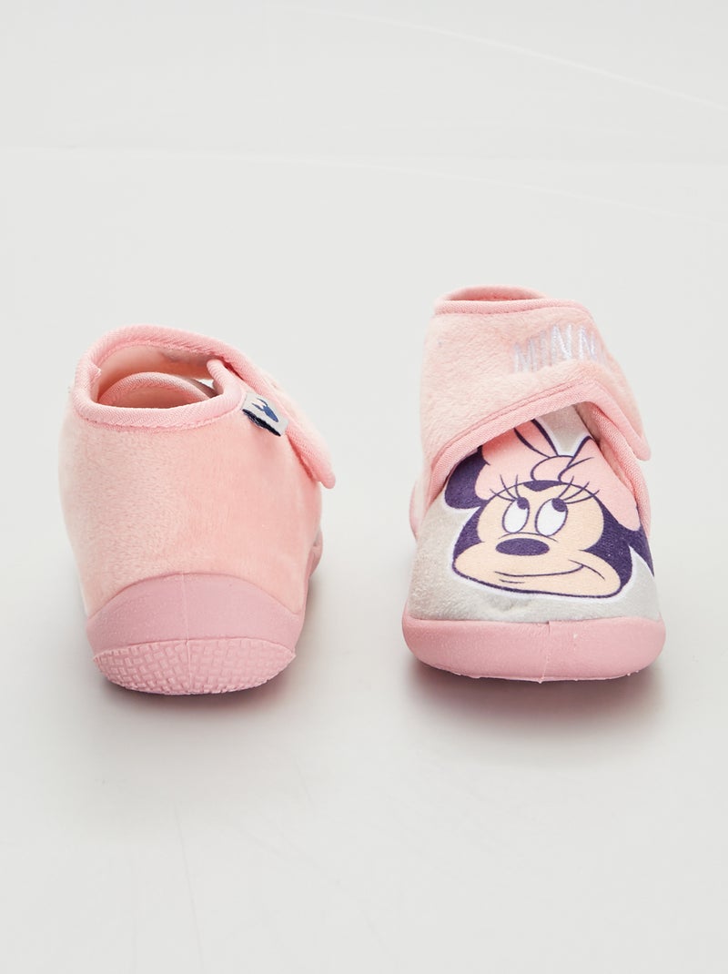 Pantufas 'Minnie' de veludo ROSA - Kiabi