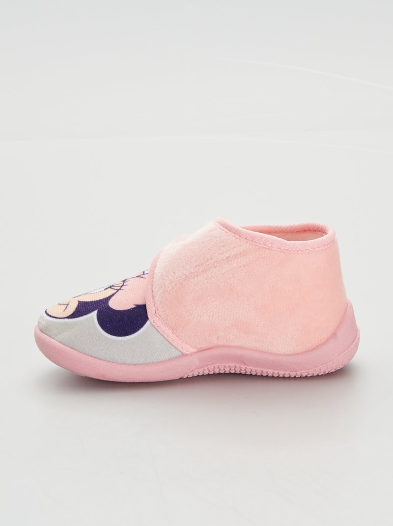 Pantufas 'Minnie' de veludo ROSA - Kiabi