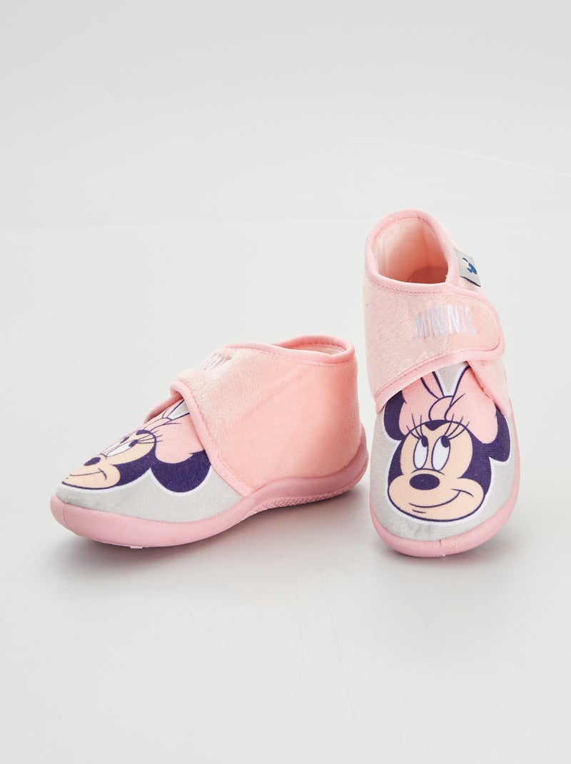 Pantufas 'Minnie' de veludo ROSA - Kiabi