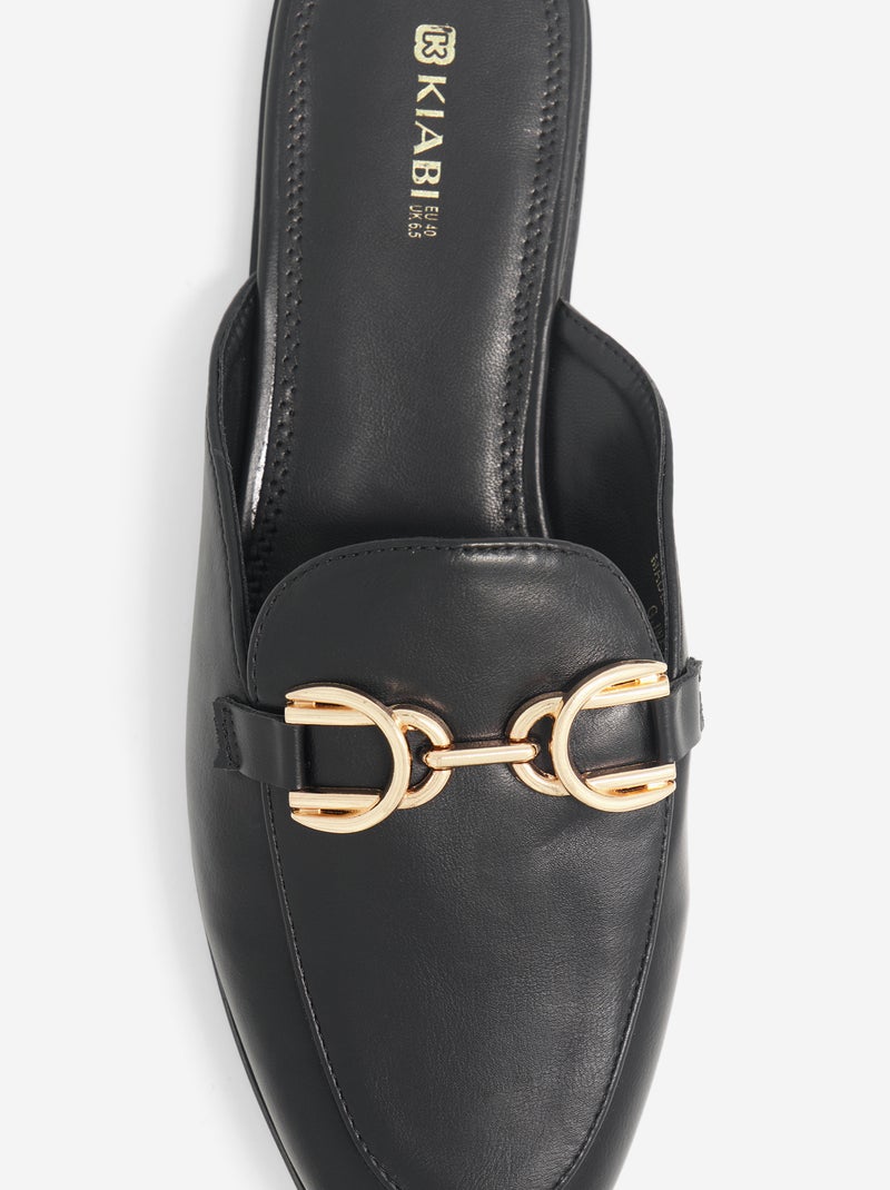 Pantufas mules estilo mocassins Preto - Kiabi