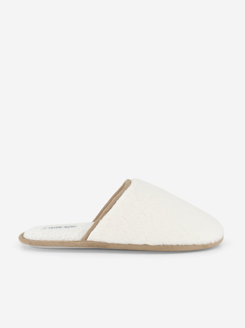 Pantufas mules forradas Bege - Kiabi