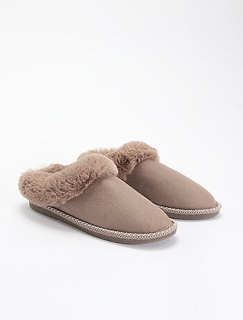 Pantufas mules forradas