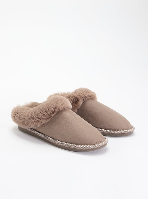 Pantufas mules forradas - Kiabi