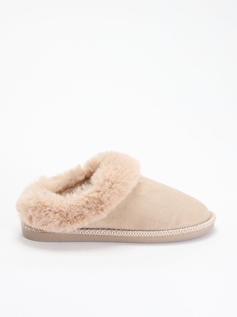 Pantufas mules forradas Branco - Kiabi