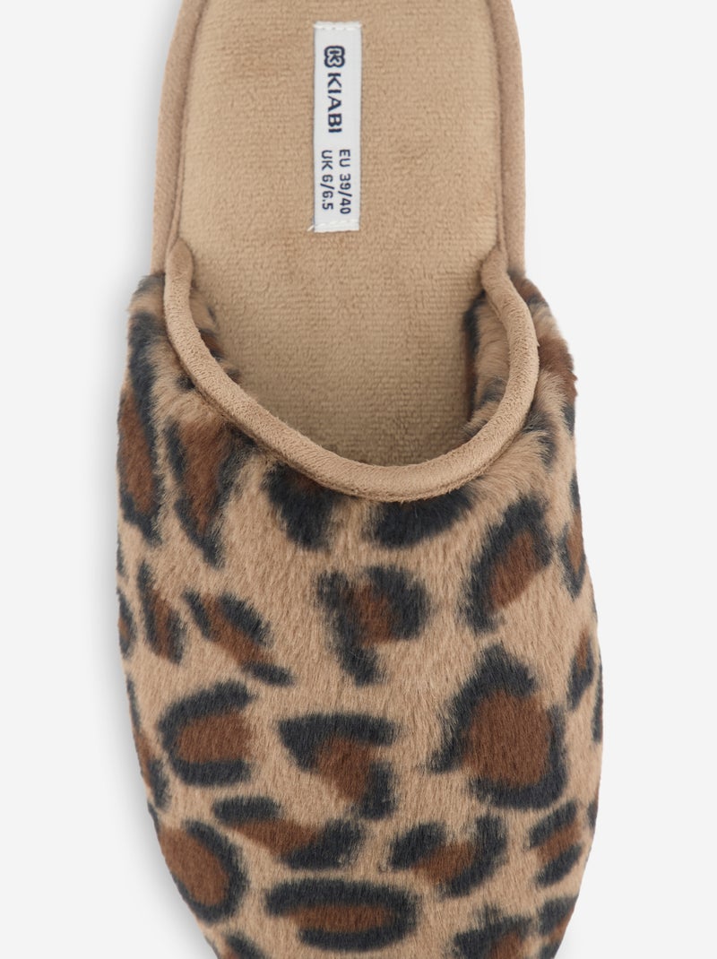Pantufas mules forradas Castanho - Kiabi