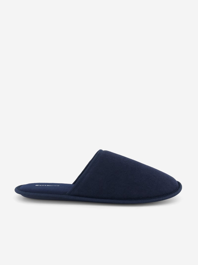 Pantufas mules lisas Azul - Kiabi