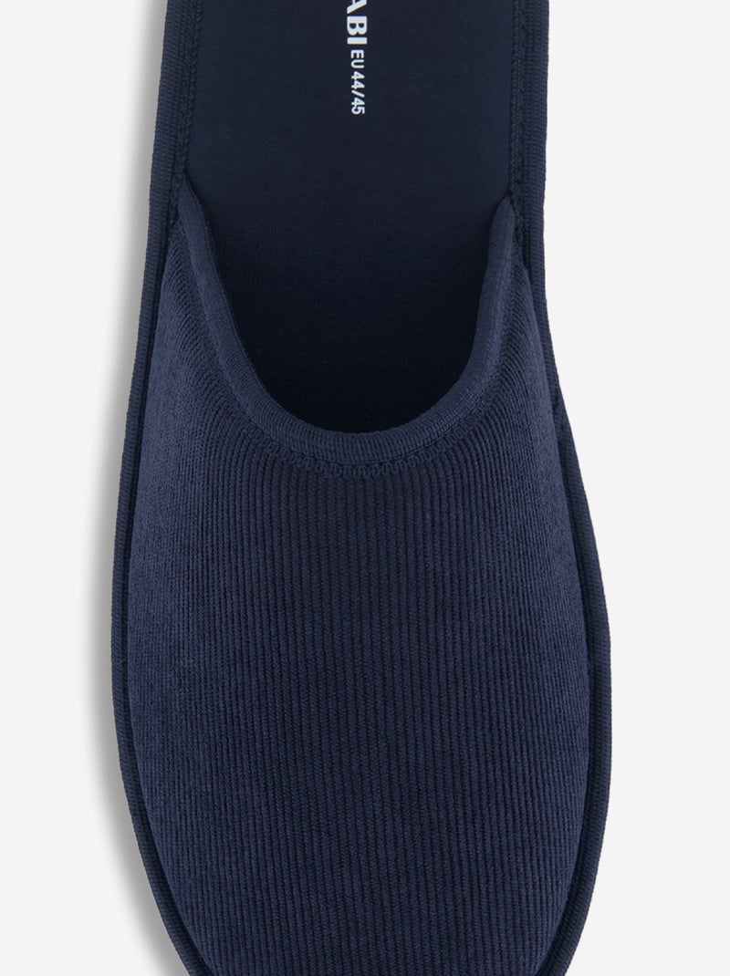Pantufas mules lisas Azul - Kiabi