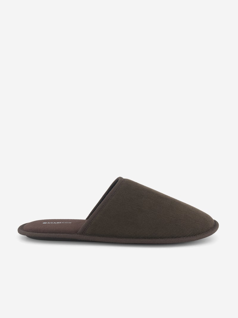 Pantufas mules lisas Castanho - Kiabi