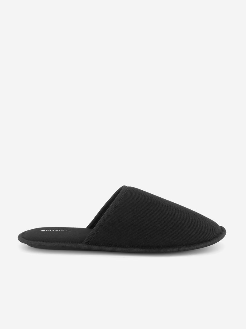 Pantufas mules lisas Preto - Kiabi