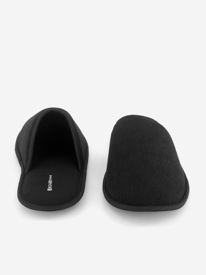 Pantufas mules lisas Preto - Kiabi