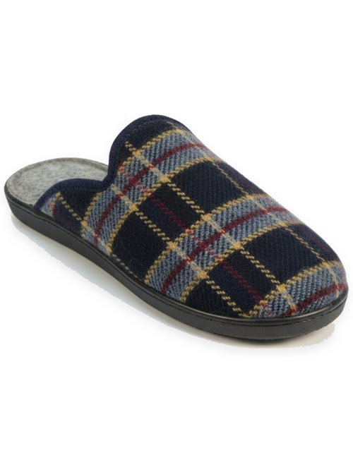 Pantufas mules para homem ozabi fabricadas em espanha, gáspea jacquard xadrez escocês - Kiabi Pantufas mules para homem ozabi fabricadas em espanha, gáspea jacquard xadrez escocês - Kiabi