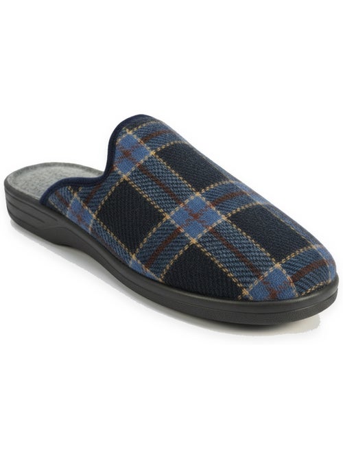 Pantufas mules para homem ozabi fabricadas em espanha, gáspea jacquard xadrez escocês - Kiabi Pantufas mules para homem ozabi fabricadas em espanha, gáspea jacquard xadrez escocês - Kiabi
