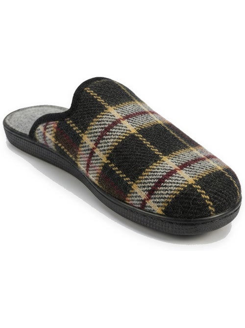 Pantufas mules para homem ozabi fabricadas em espanha, gáspea jacquard xadrez escocês - Kiabi Pantufas mules para homem ozabi fabricadas em espanha, gáspea jacquard xadrez escocês - Kiabi