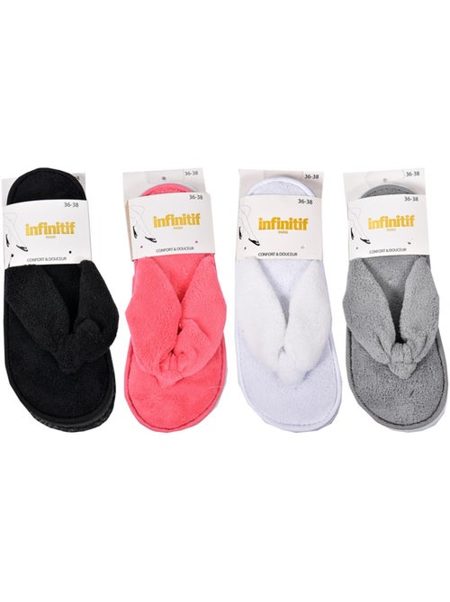 Pantufas mulher infinitif conforto pack de 4 - Kiabi Pantufas mulher infinitif conforto pack de 4 - Kiabi