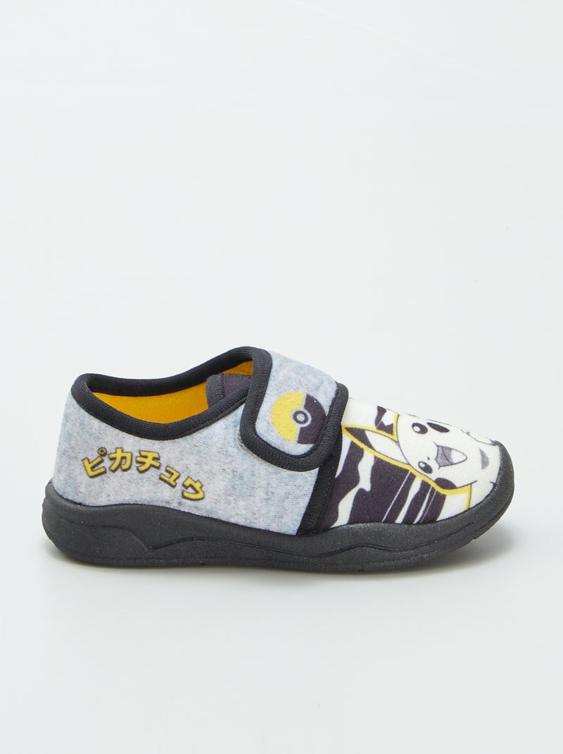 Pantufas 'Pikachu' 'Pokémon' com tira de velcro CINZA - Kiabi