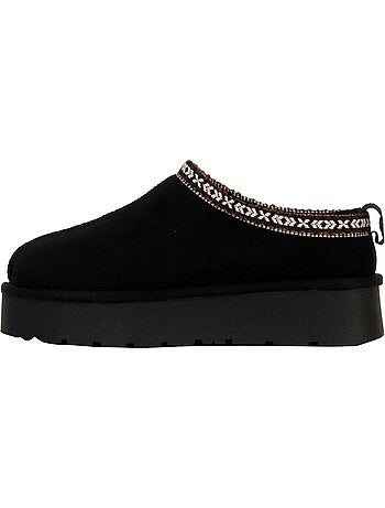 Pantufas Pretas de Microfibra Xti para Mulher