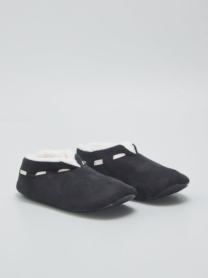 Pantufas quentes forradas PRETO - Kiabi