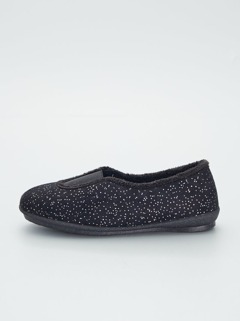 Pantufas sabrina brilhantes PRETO - Kiabi
