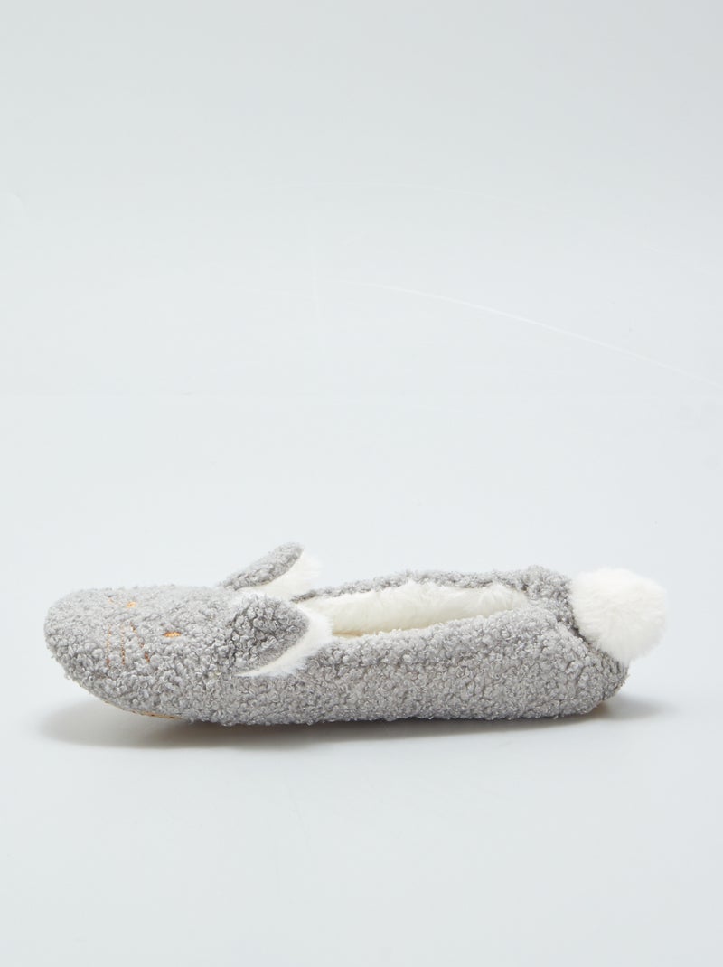 Pantufas sabrina 'coelho' CINZA - Kiabi