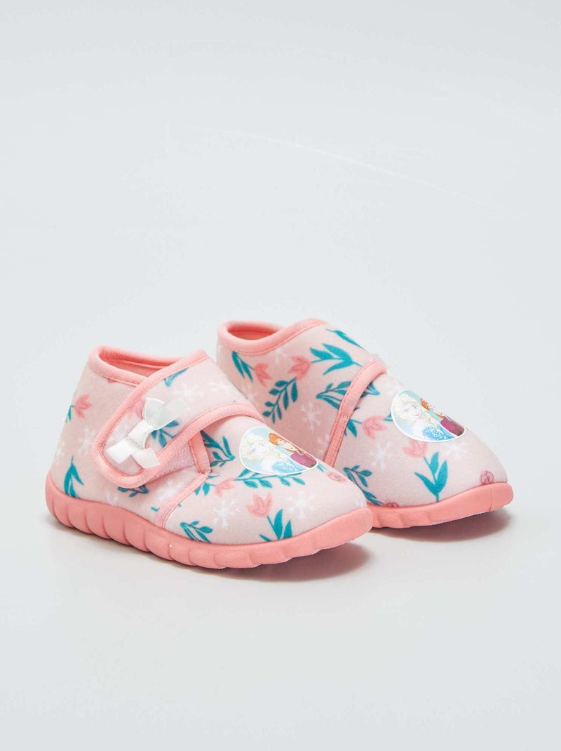 Pantufas subidas com tiras de velcro 'Frozen' BEGE - Kiabi