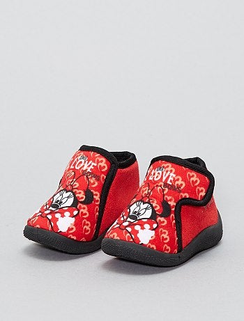 Pantufas subidas com velcro 'Minnie' da 'Disney' - Kiabi