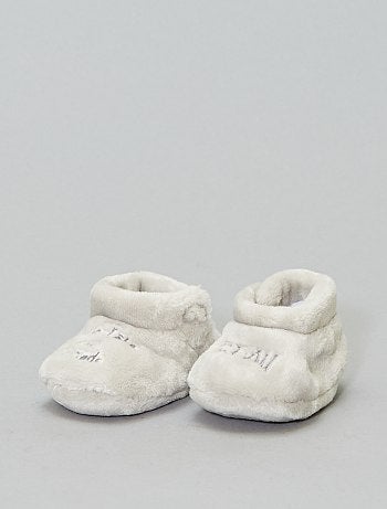 Pantufas subidas em imitação de pelo - Kiabi