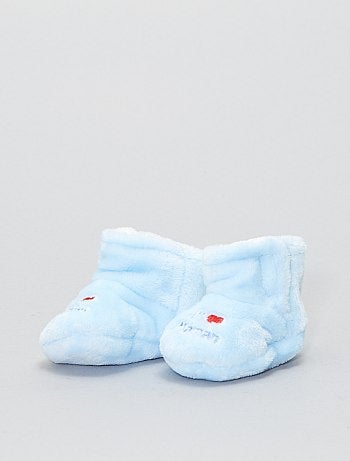 Pantufas subidas em malha pelúcia - Kiabi